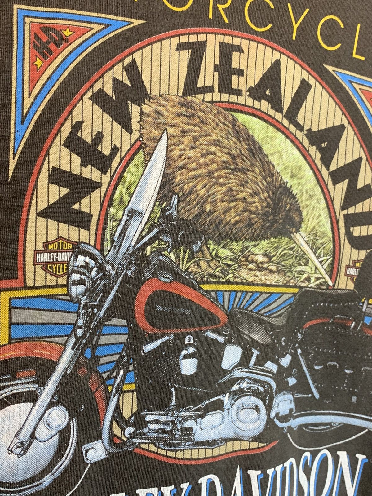 Harley Davidson *RARE* Vintage 90’s Harley Davidson New Zealand Kiwi T-Shirt Size US L / EU 52-54 / 3 - 7 Thumbnail
