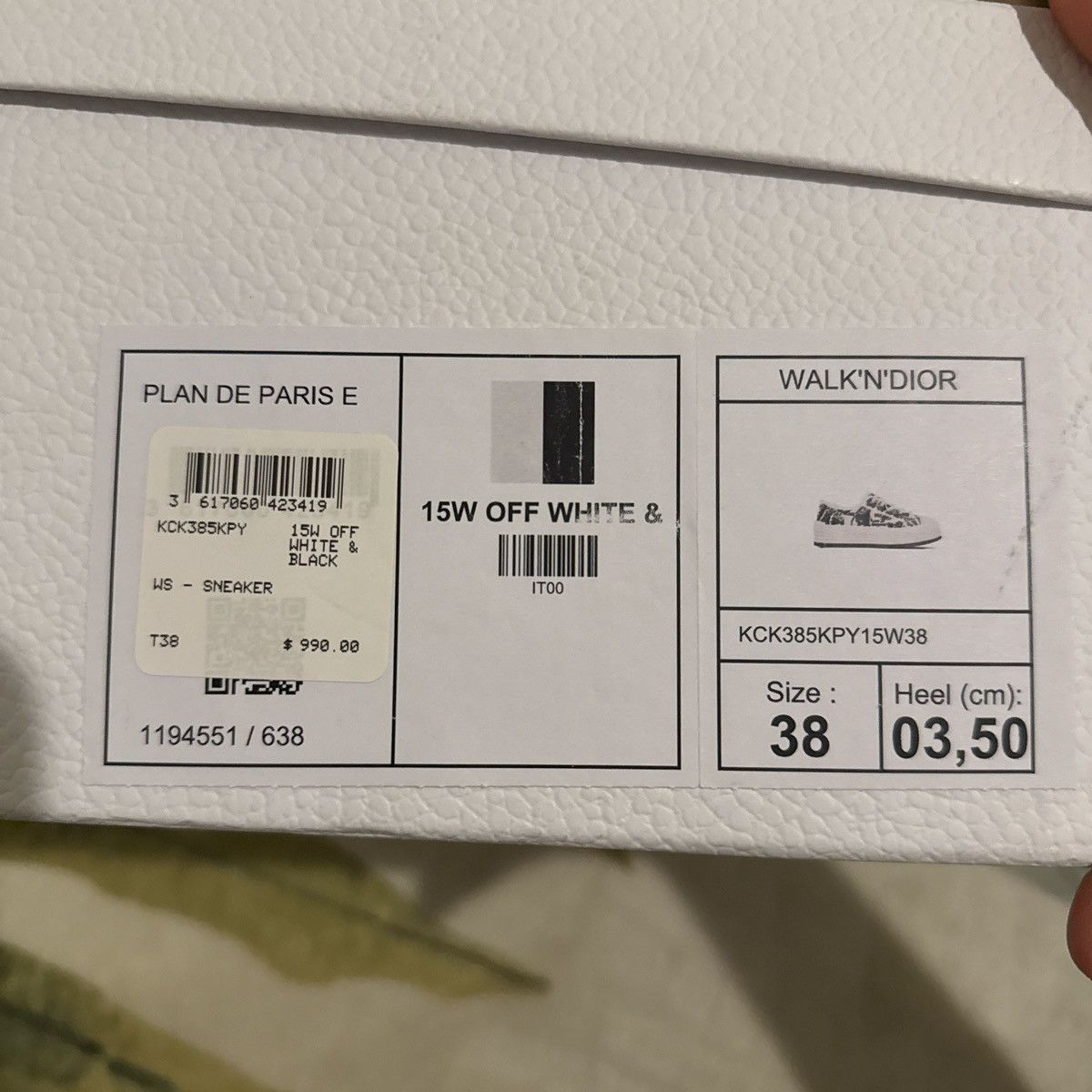 Dior Dior Women's Walk'n'Dior Platform Cotton Sneaker Size US 8 / IT 38 - 9 Thumbnail