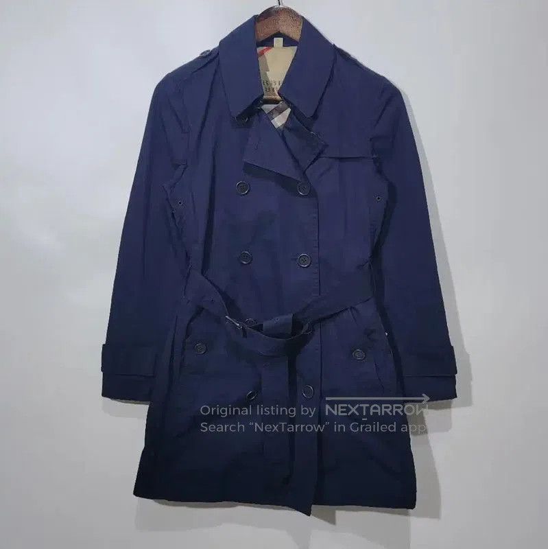 Burberry Burberry Dark Blue Women's Trench Coat, Size L. Size L / US 10 / IT 46 - 1 Thumbnail