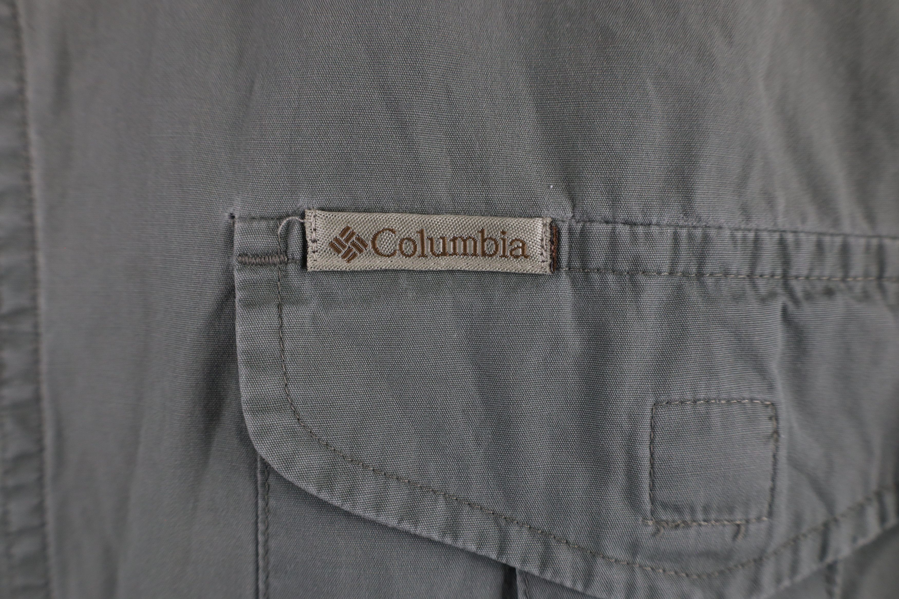 Columbia × Vintage Vintage 90s Columbia Spell Out Short Sleeve Button Shirt Size US L / EU 52-54 / 3 - 4 Thumbnail