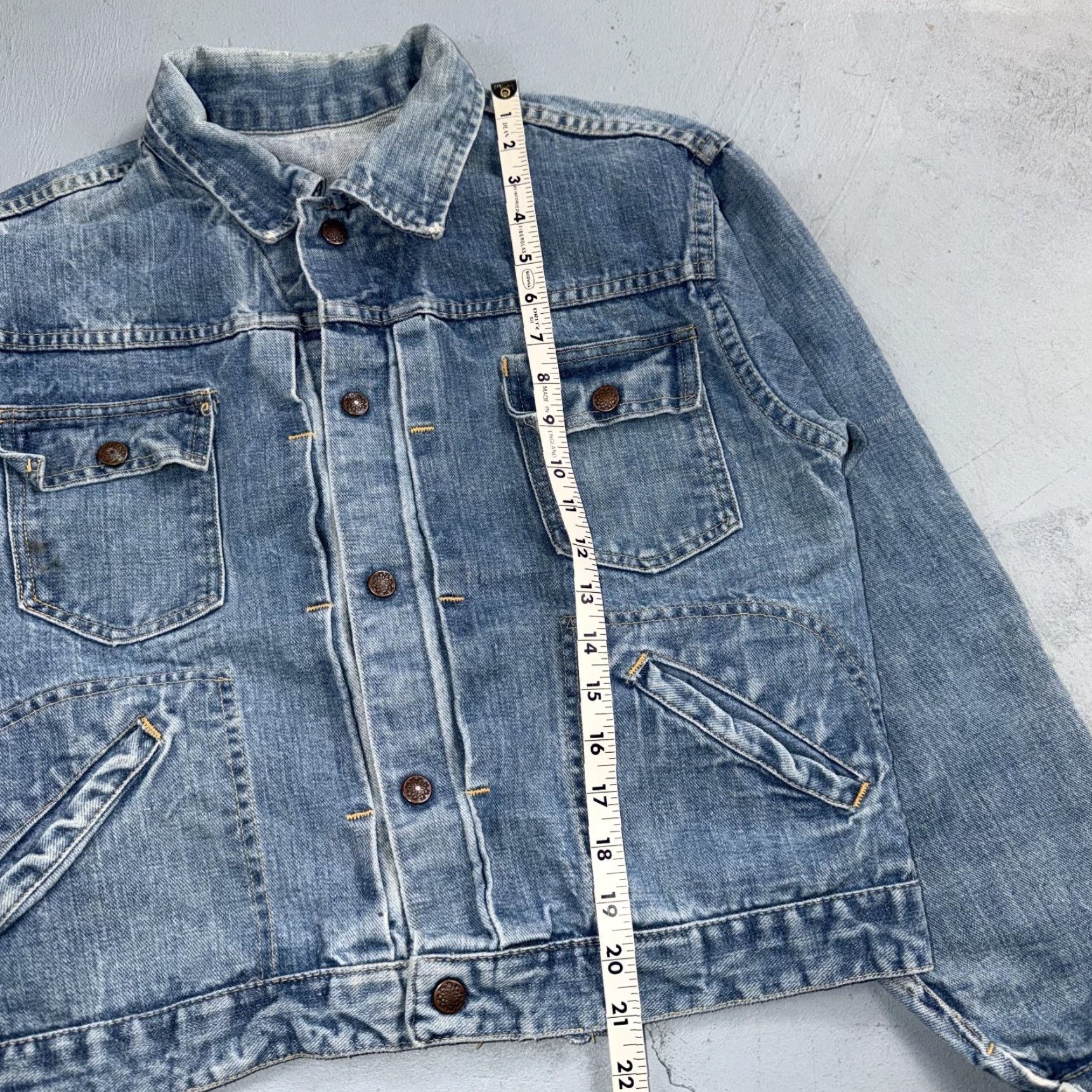 JCPenney VINTAGE Penneys Selvedge Denim Jacket Blue Size M 1960s Rockabilly Mens Size US M / EU 48-50 / 2 - 6 Thumbnail
