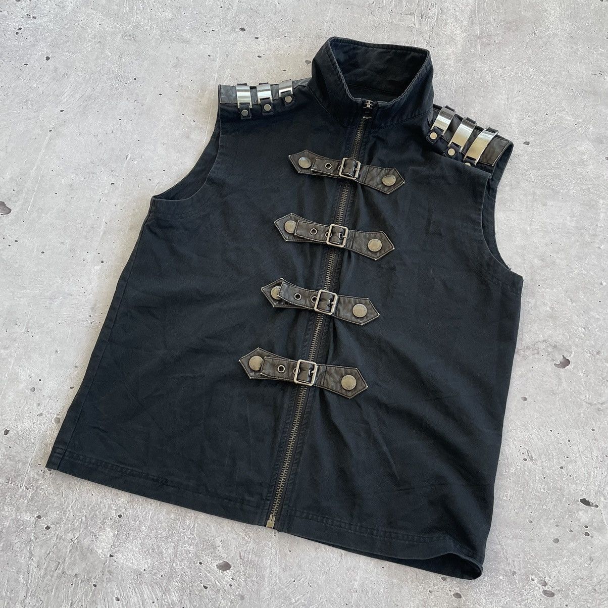 Other 🔥RARE🔥 Rave Punk avantgarde vest gothic style Size US L / EU 52-54 / 3 - 4 Thumbnail