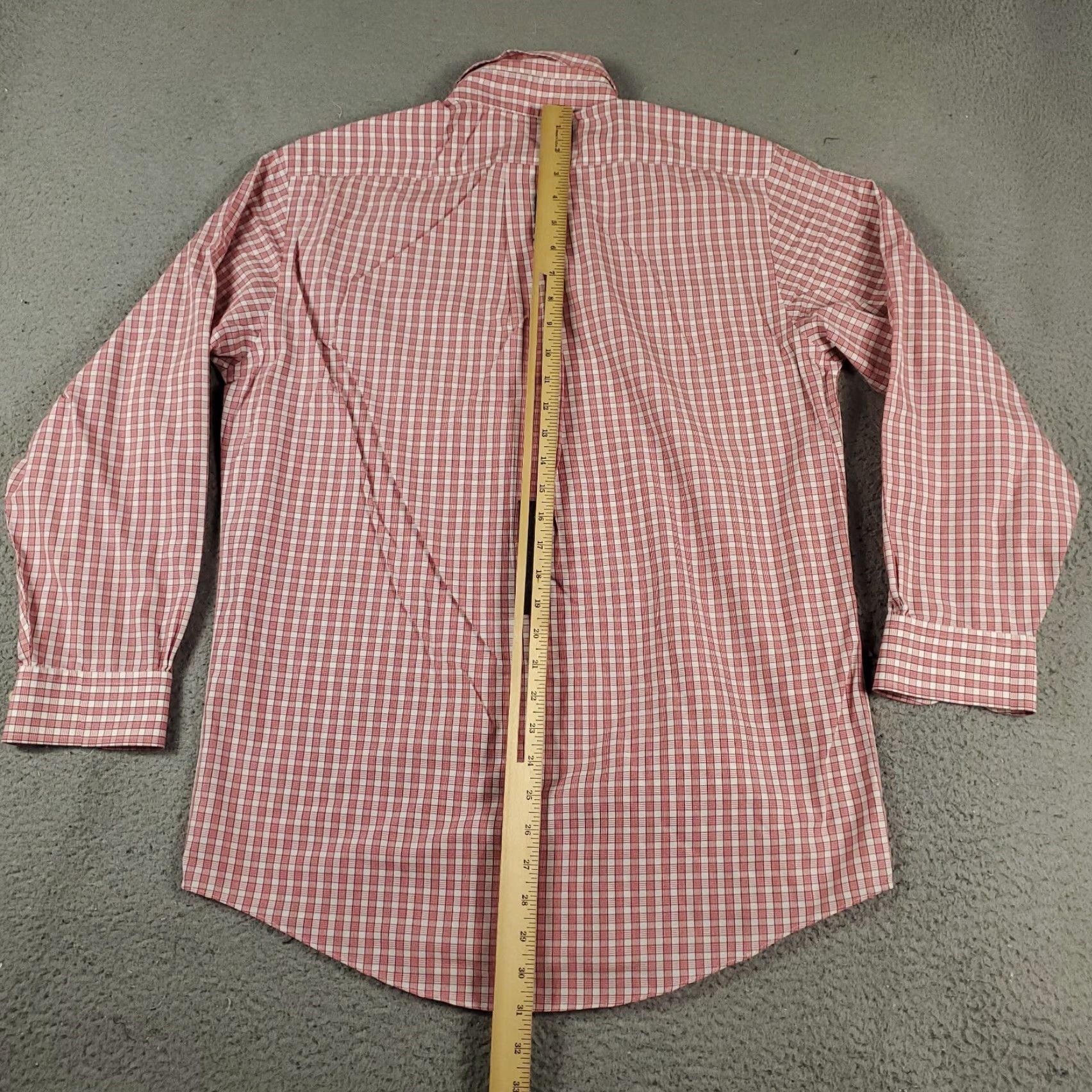Brooks Brothers Brooks Brothers Dress Shirt Mens 15 Red Plaid Long Sleeve Button Up Regular Fit Size 40R - 3 Thumbnail