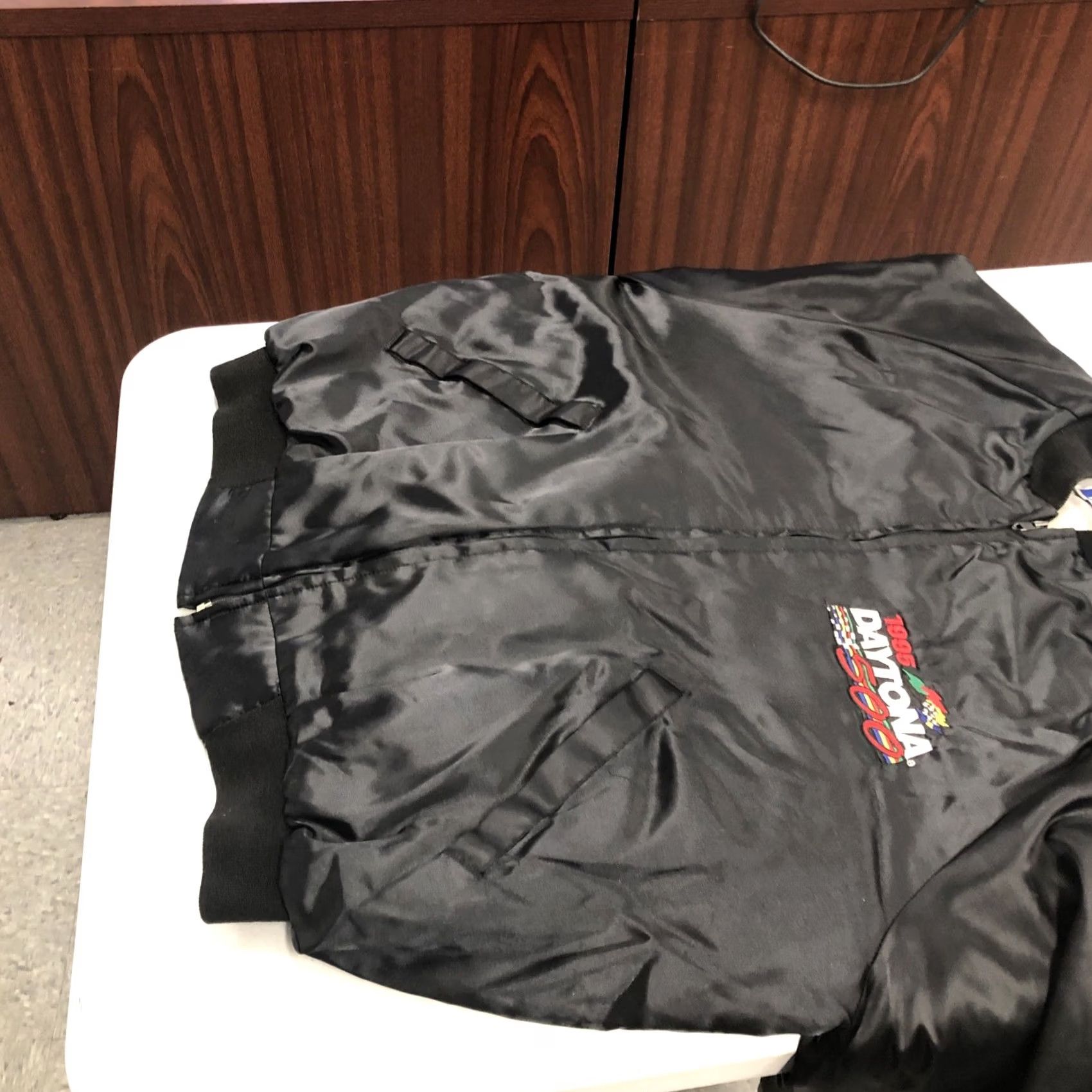 Dunbrooke VINTAGE Daytona 500 Satin Jacket NASCAR Black Quilted Lined Stitch Dunbrooke XL Men’s 1990s Size US XL / EU 56 / 4 - 5 Thumbnail
