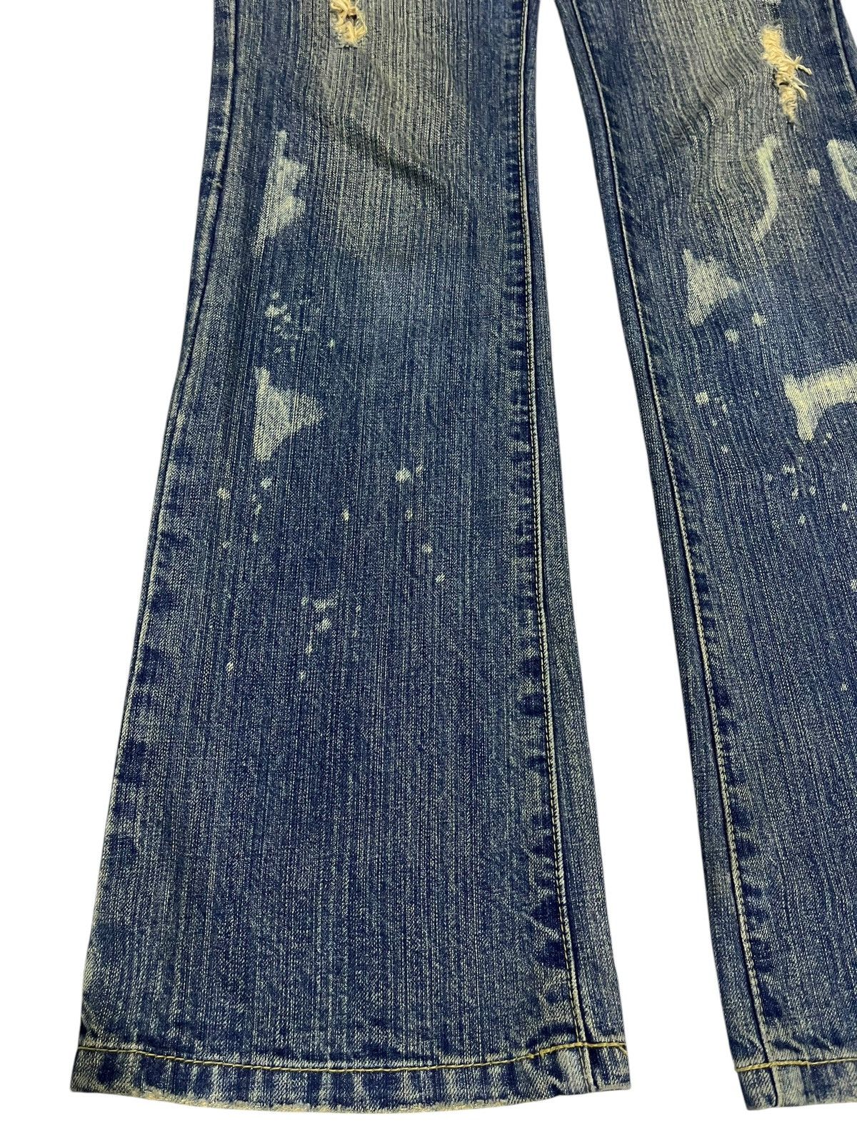 If Six Was Nine × Japanese Brand × Le Grande Bleu (L.G.B.) FLARE💥 Y2K JAPANESE BRAND RUSTY WASHED BLUE JEANS Size 29" - 5 Thumbnail