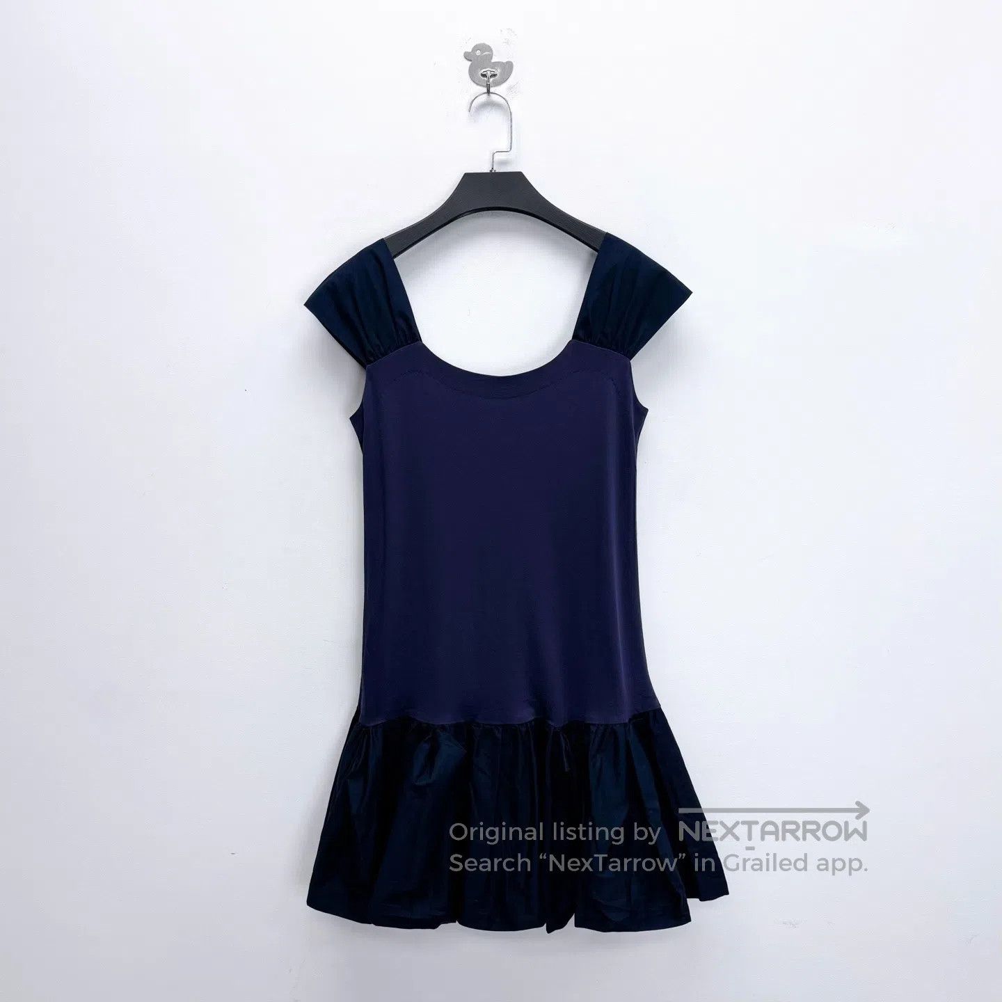 Miu Miu Miu Miu Runway Navy Blue Mermaid Hem Spaghetti Strap Dress Size S / US 4 / IT 40 - 1 Thumbnail
