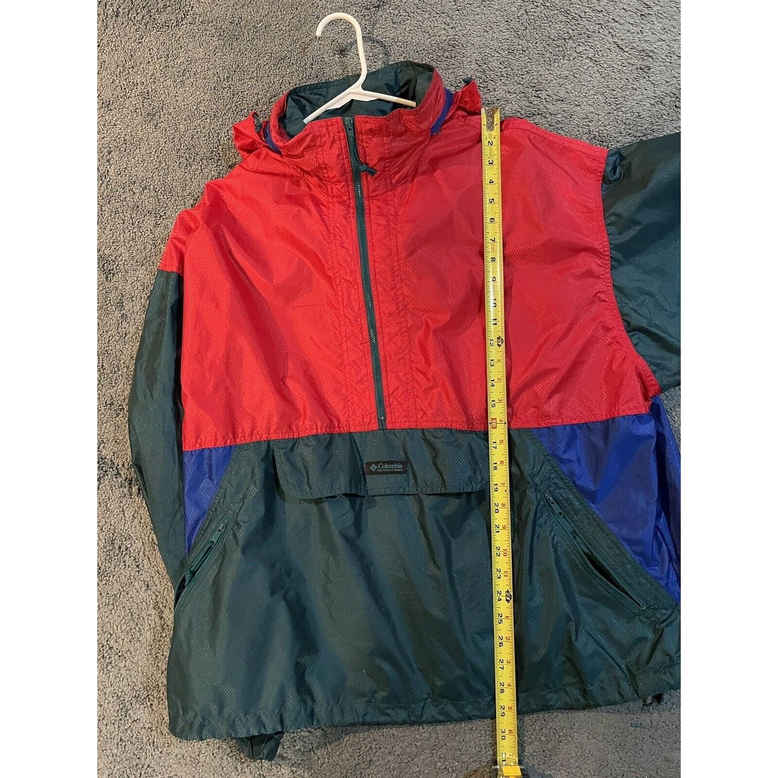 Columbia VTG Columbia Jacket Mens Red Green Windbreaker Full Zip XL Size US XL / EU 56 / 4 - 4 Thumbnail