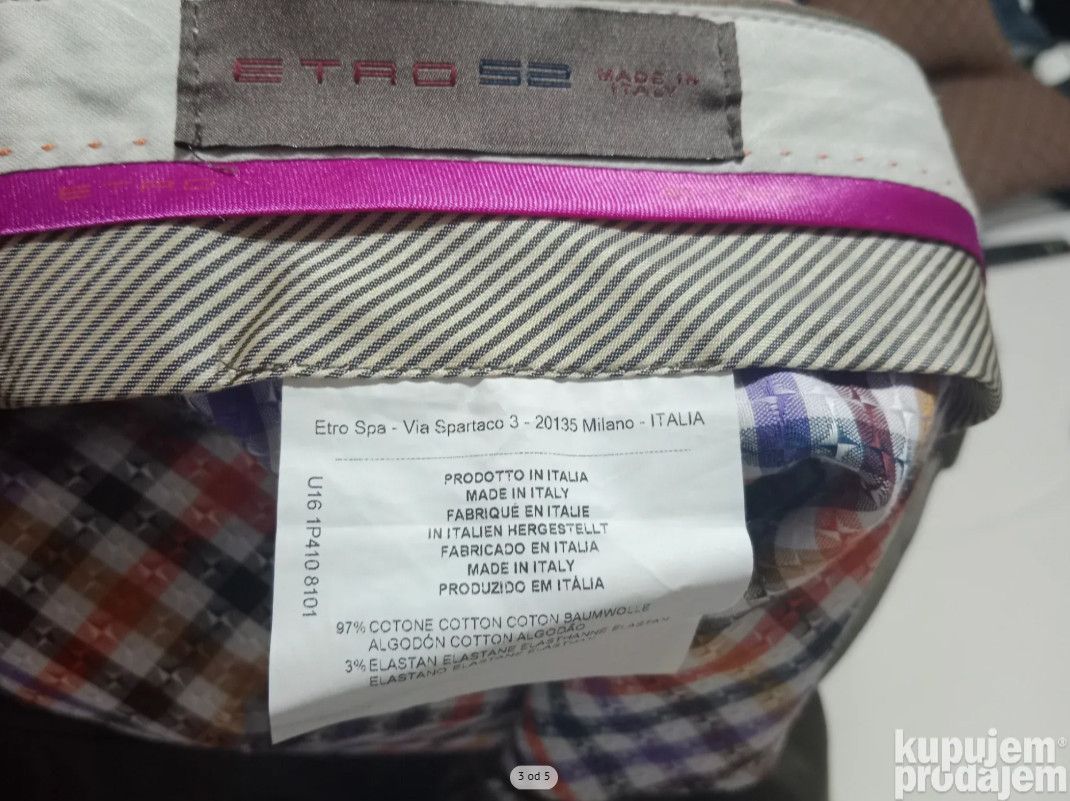 Etro ETRO ORIGINAL MEN PANT Size US 36 / EU 52 - 3 Thumbnail