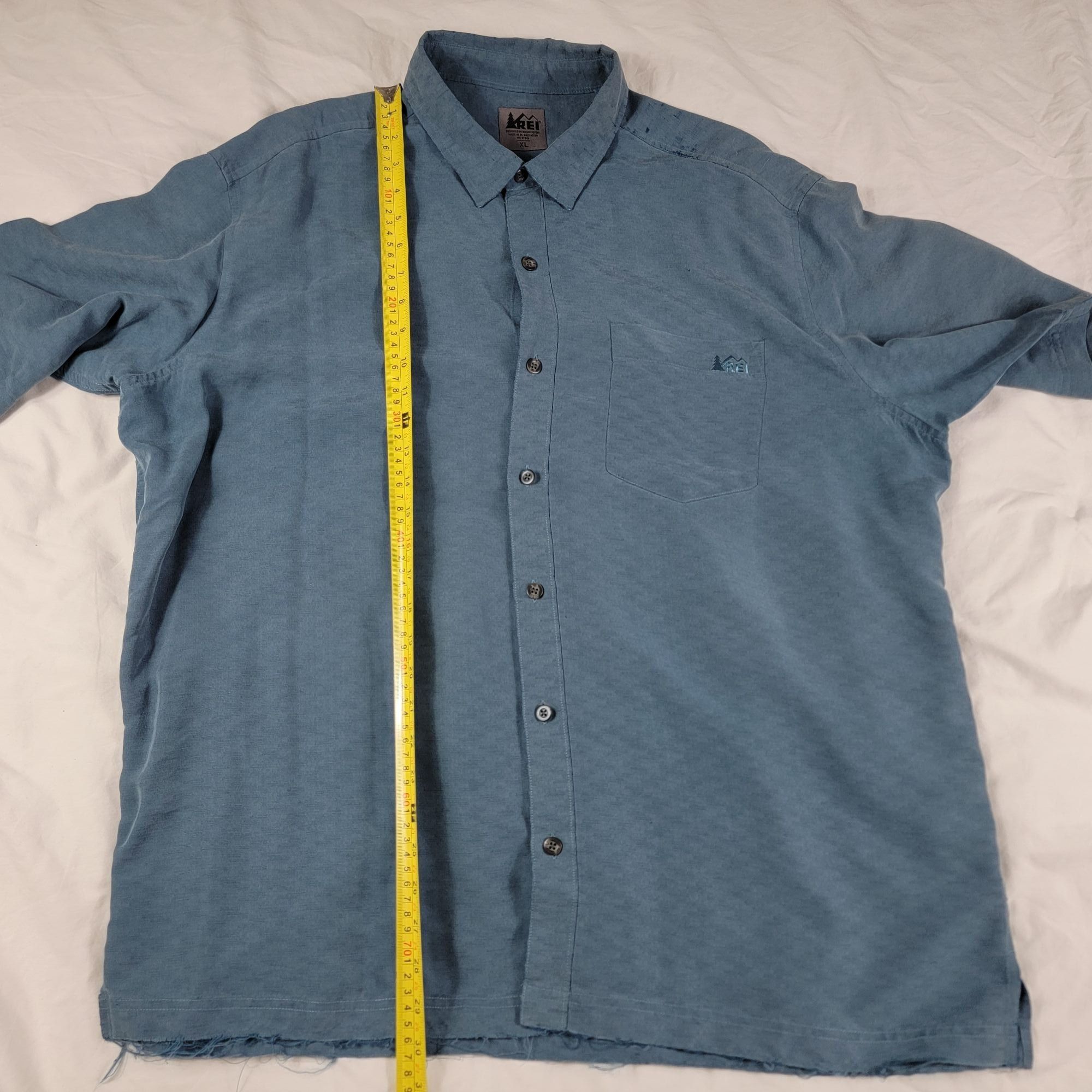 Rei REI Mens XL Blue Short Sleeve Button Up Shirt Casual Camping Size US XL / EU 56 / 4 - 12 Thumbnail