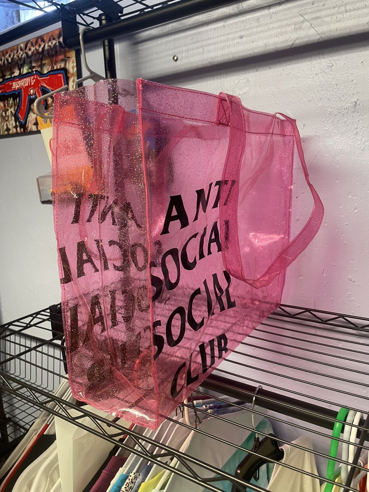 Anti Social Social Club Anti Social Social Club ASSC Pink Tote Bag Size ONE SIZE - 5 Thumbnail