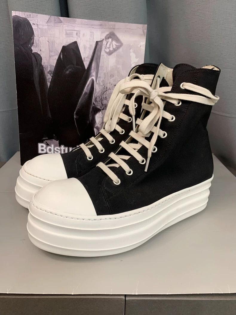 Rick Owens Rick Owens Thick-soled waxed material casual shoes Size US 9.5 / EU 42-43 - 4 Thumbnail
