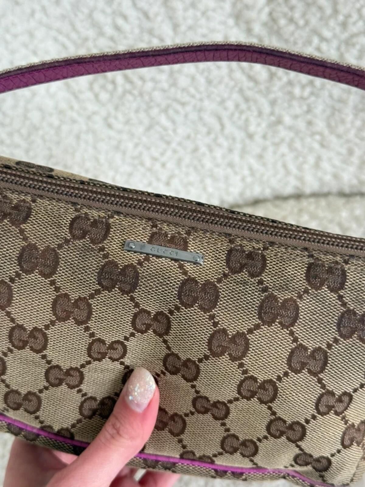 Gucci Pink Gucci GG Canvas Pochette Size ONE SIZE - 7 Thumbnail