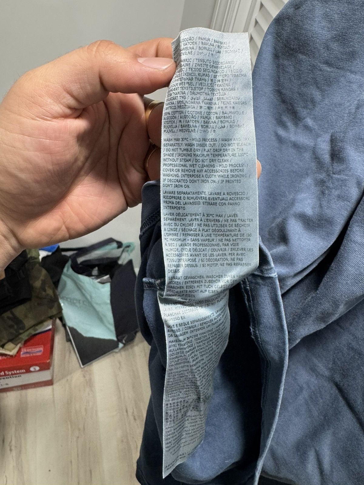 Maison Margiela Mason Margiela Washed Logo Shirt (Blue) Size US L / EU 52-54 / 3 - 5 Thumbnail