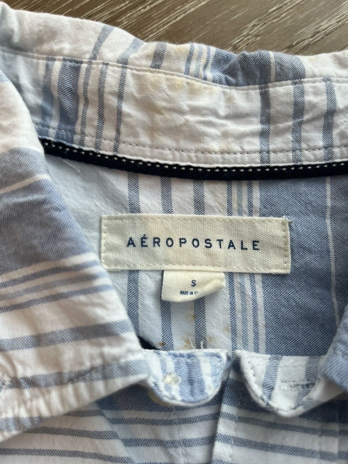Aeropostale Blue and White Aeropostale Button Up Size US S / EU 44-46 / 1 - 5 Thumbnail