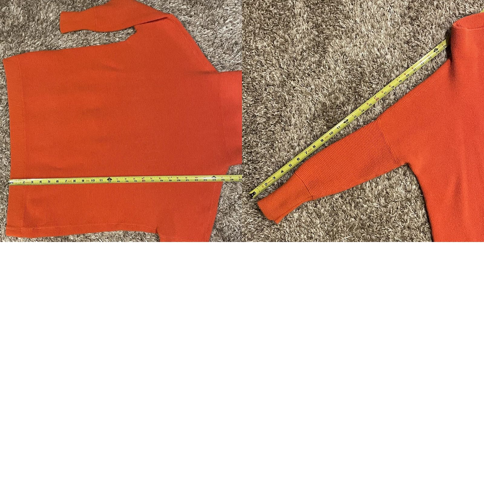 Free People Sweater Shirt Women S Orange Bohemian Oversized Mock Neck Raglan Sleeve Knit Pullover 90s/Classic Designer Brand Regular main image 0