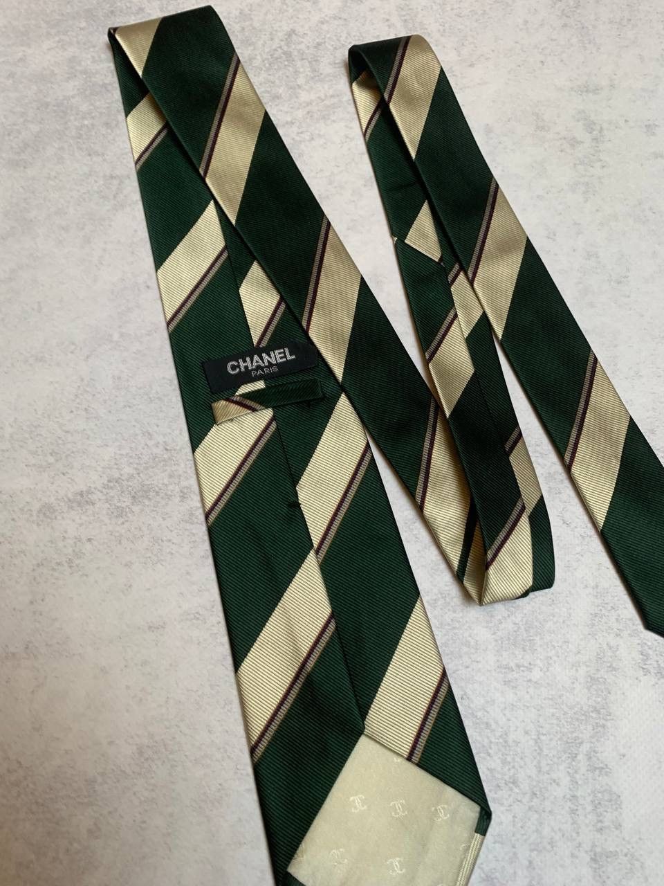 Chanel 90S Silk Tie Vintage Size ONE SIZE - 7 Thumbnail