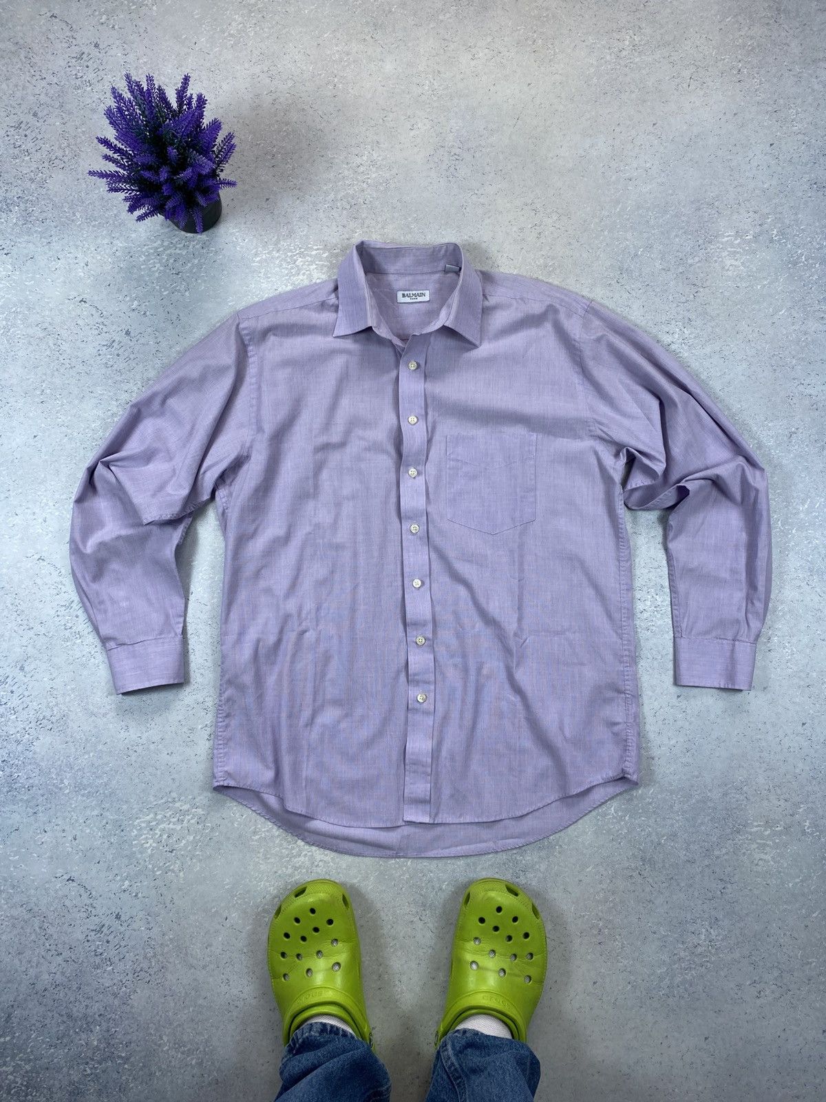 Balmain Vintage Luxury Balmain Paris Mens Shirt Size US L / EU 52-54 / 3 - 2 Thumbnail