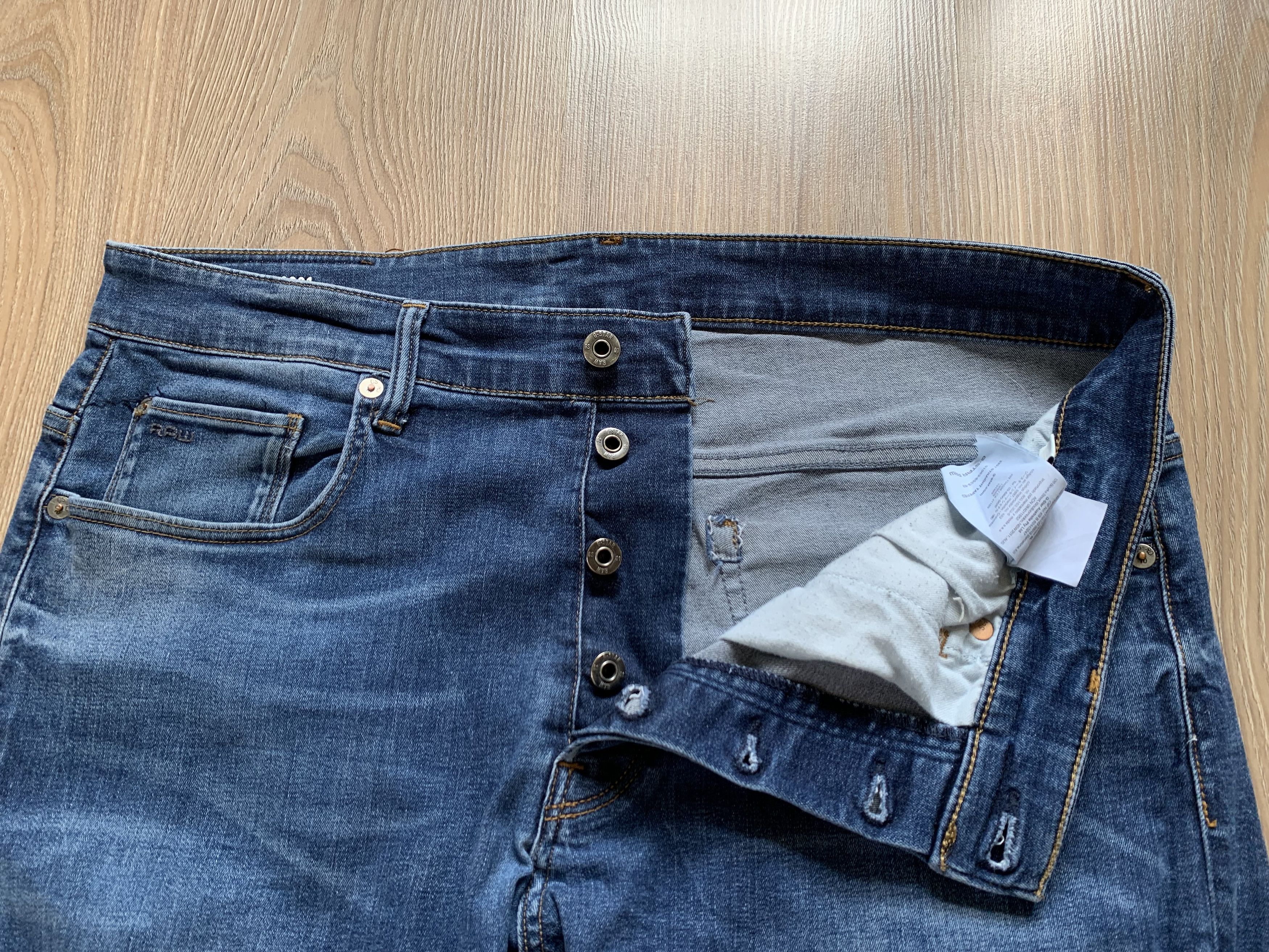 G-Star G Star Raw 3301 Straight Tapered Jeans Size US 32 / EU 48 - 5 Thumbnail