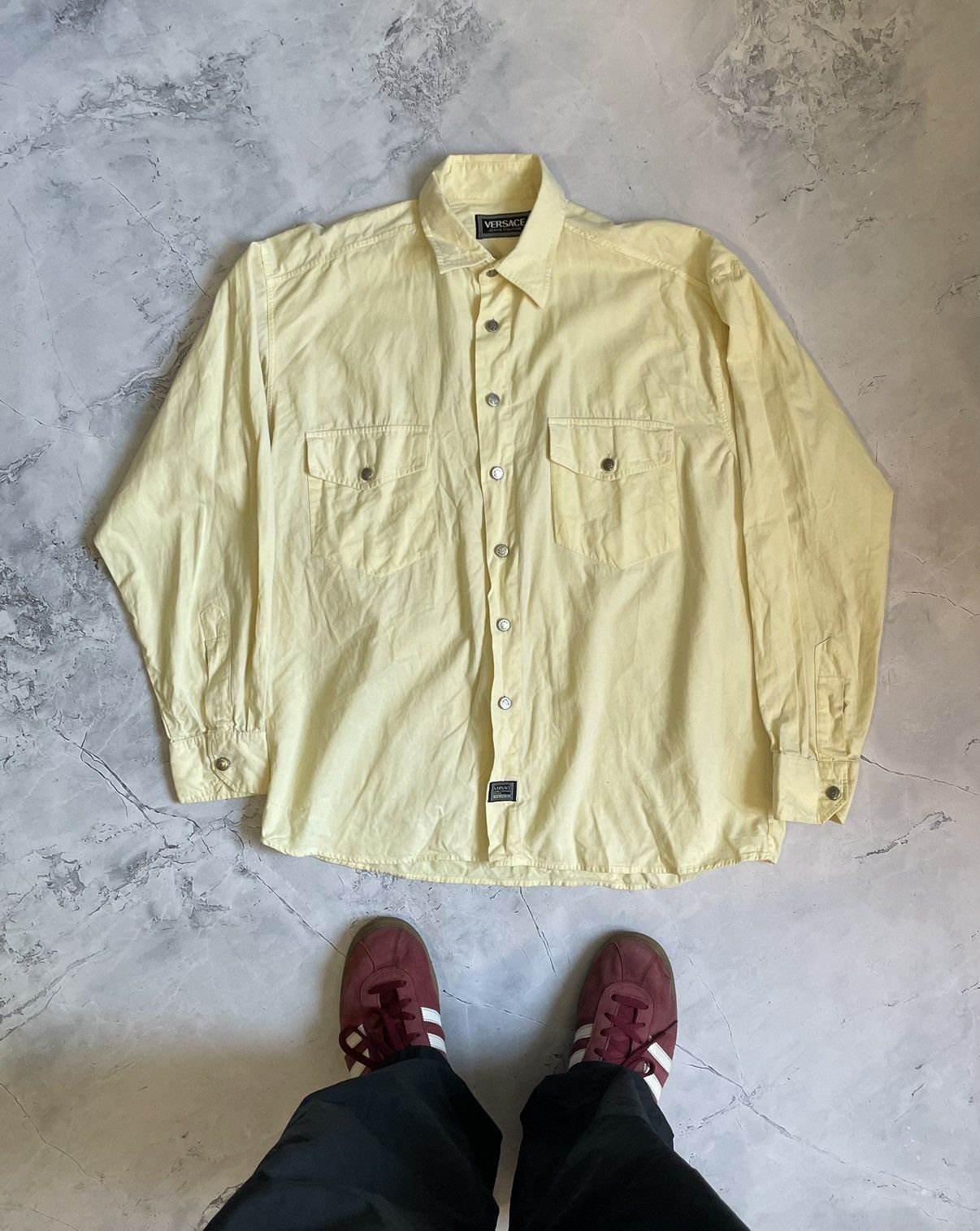 Versace × Versus Versace × Vintage Versace Flannel Buttons Jacket Overshirt Size US L / EU 52-54 / 3 - 1 Thumbnail