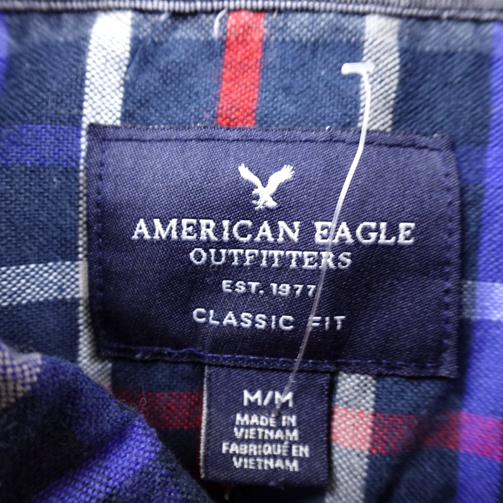American Eagle Outfitters American Eagle Shirt Mens M Blue Red Long Sleeve Button Up Preppy Casual Cotton Size US M / EU 48-50 / 2 - 4 Thumbnail