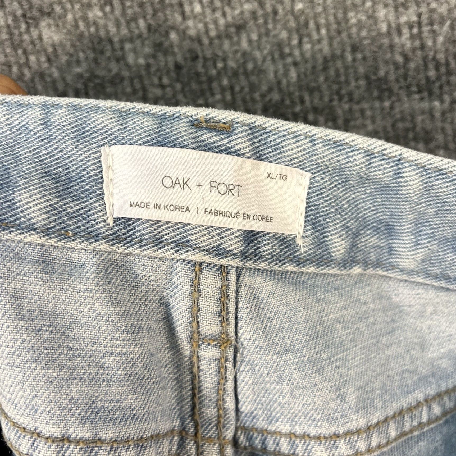 Oak + Fort Oak + Fort High Rise Wide Leg Baggy Jeans Womens 30x28 Blue Size 30" / US 8 / IT 44 - 5 Thumbnail