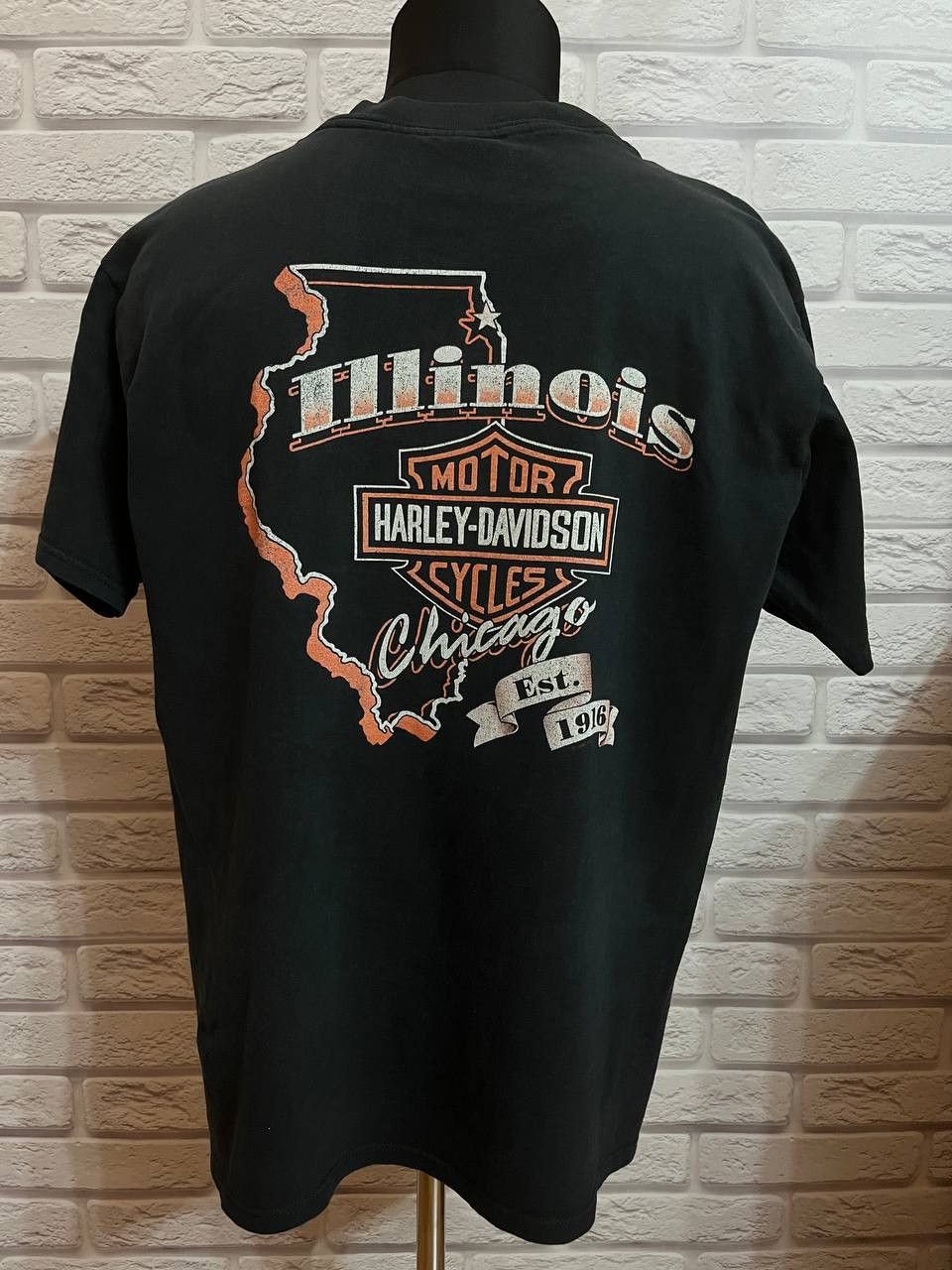 Harley Davidson Vintage harley davidson t shirt 1998 illinois Size US XL / EU 56 / 4 - 3 Thumbnail