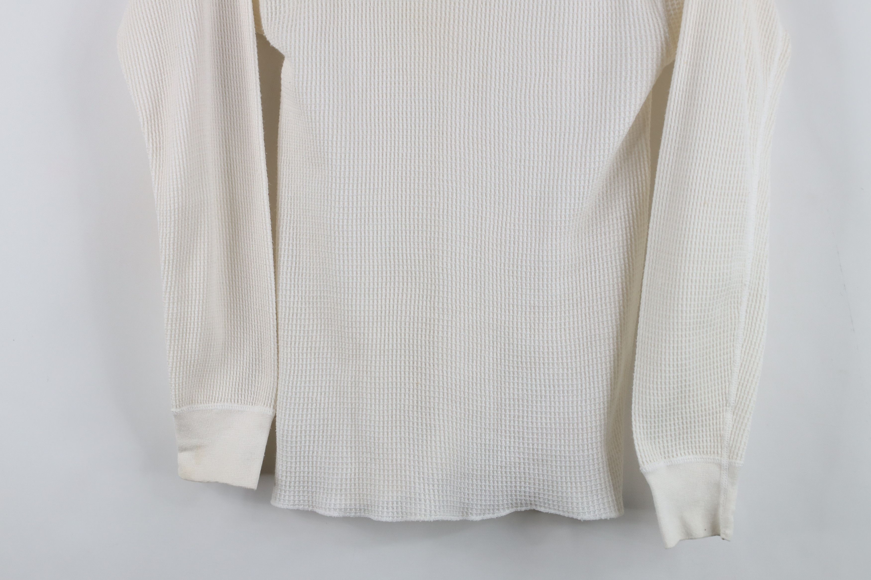 Vintage Vintage 90s Streetwear Waffle Knit Long Sleeve T-Shirt USA Size L / US 10 / IT 46 - 3 Thumbnail