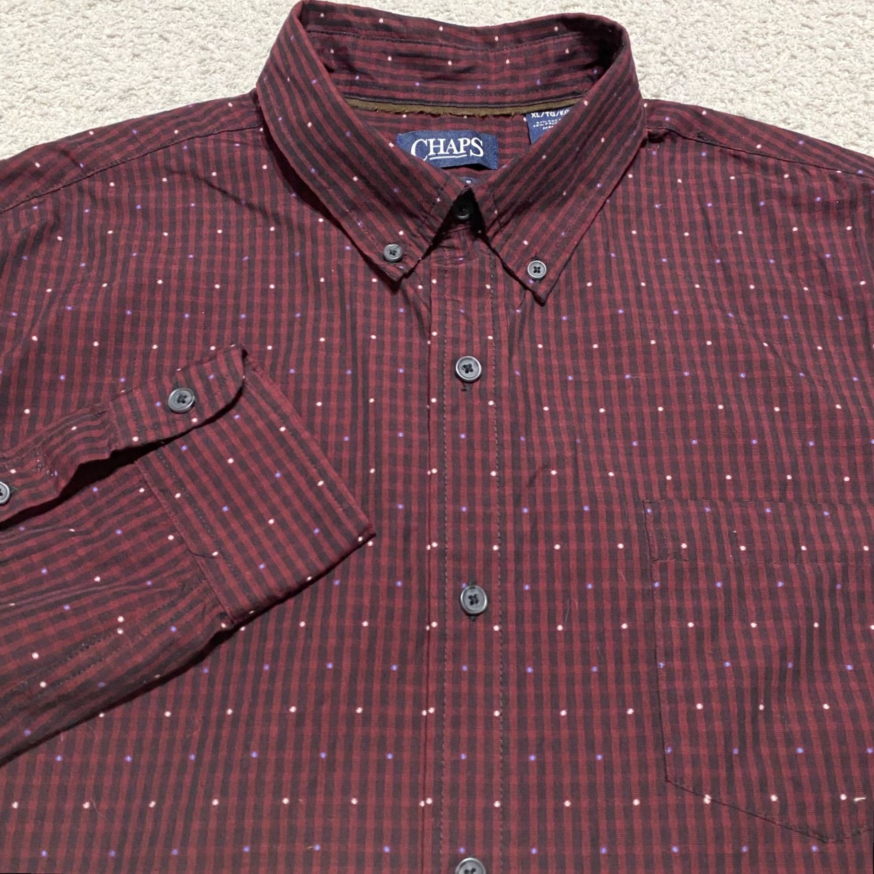 Chaps Chaps Ralph Lauren Mens XL Shirt Multicolor Plaid Check Long Sleeve Button-Down Size US XL / EU 56 / 4 - 5 Thumbnail