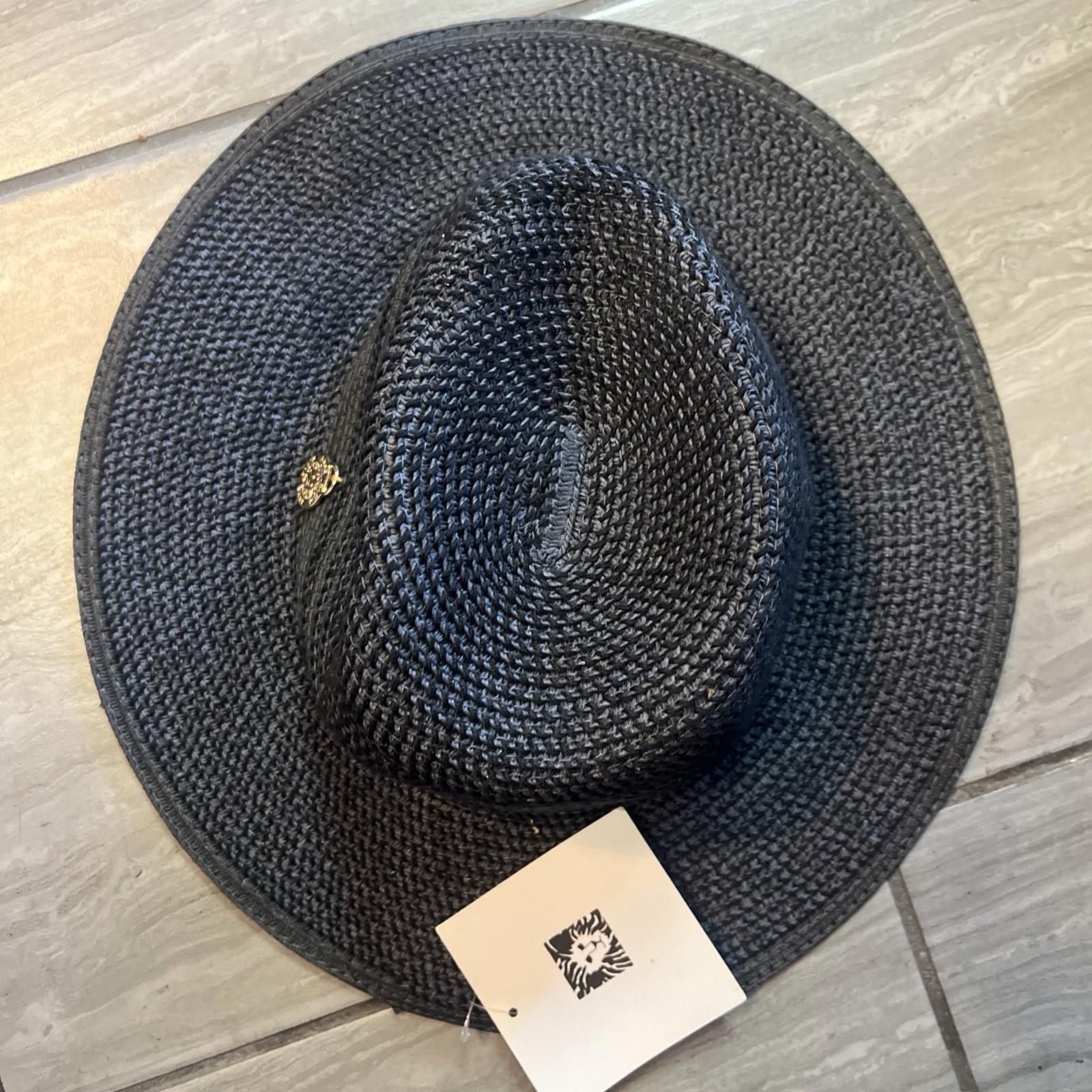 Other New Anne Klein Blue Floppy Brim Straw Hat Size ONE SIZE - 2 Thumbnail