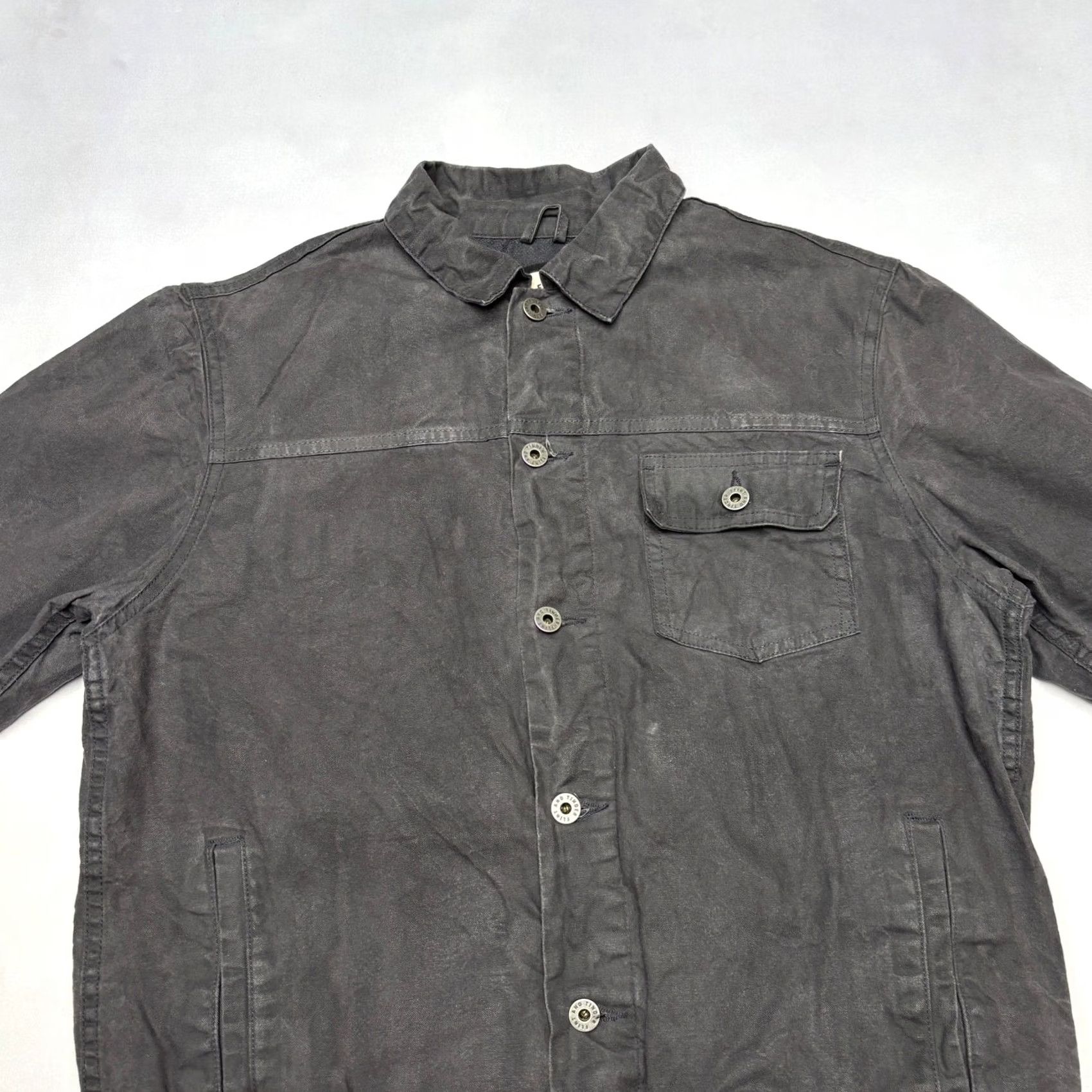 Flint And Tinder Flint and Tinder Waxed Trucker Jacket Flannel Lined Gorpcore Men's Large Size US L / EU 52-54 / 3 - 2 Thumbnail