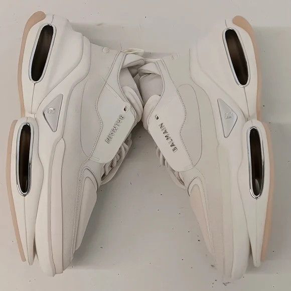 Balmain Balmain Men's White B-Bold Low-Top Sneakers - EU44/US11 Size US 11 / EU 44 - 4 Thumbnail
