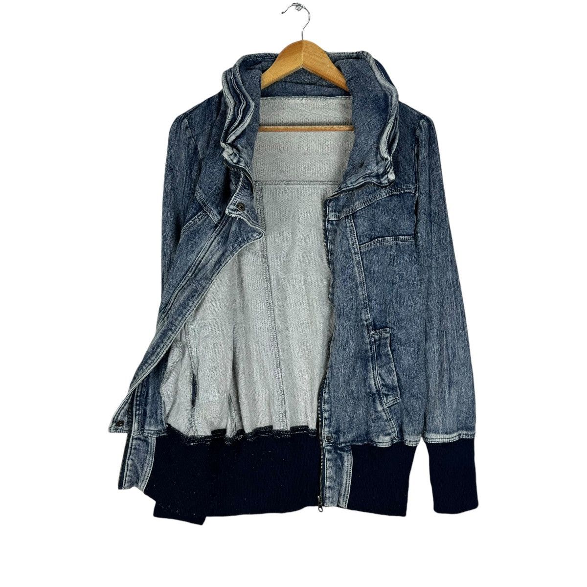 If Six Was Nine ☀️PRIVATE PAUSE BONO DENIM ZIPPER JACKET Size US L / EU 52-54 / 3 - 7 Thumbnail
