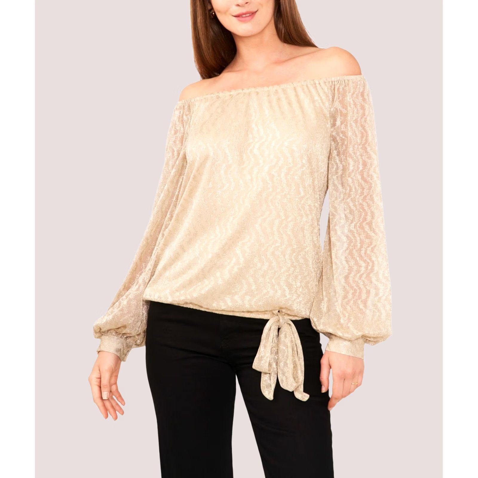 Vince Camuto Vince Camuto Womens Blouse Gold Medium Size M / US 6-8 / IT 42-44 - 1 Preview