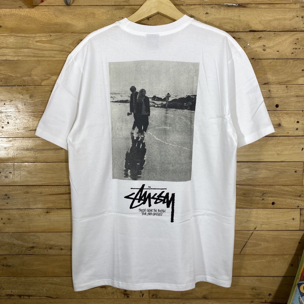 image of Stussy Low Tide Tee Xlarge in White, Men's