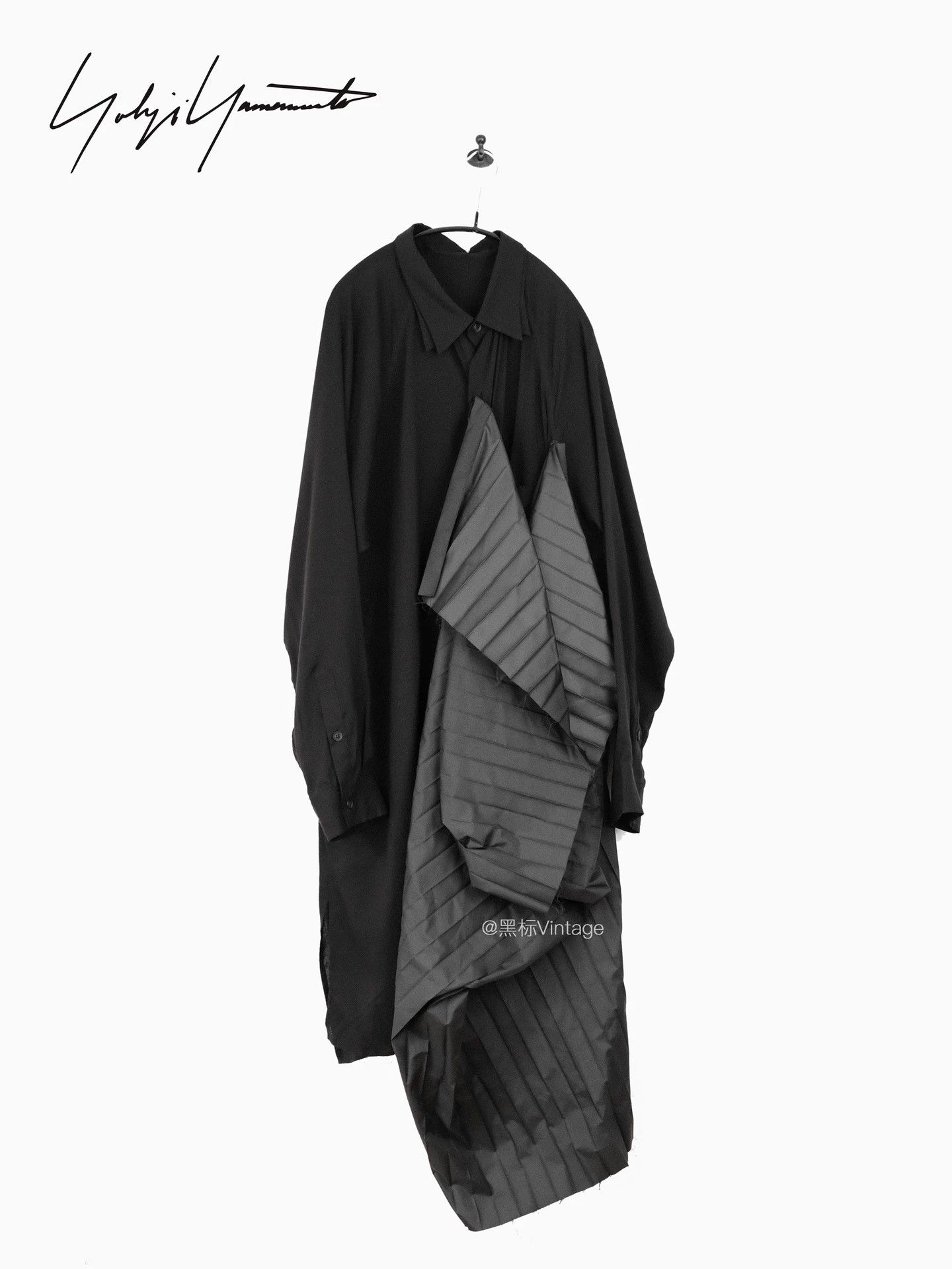Yohji Yamamoto Yohji Yamamoto 24ss Pleated Distressed Asym Shirt Men Size US L / EU 52-54 / 3 - 1 Thumbnail