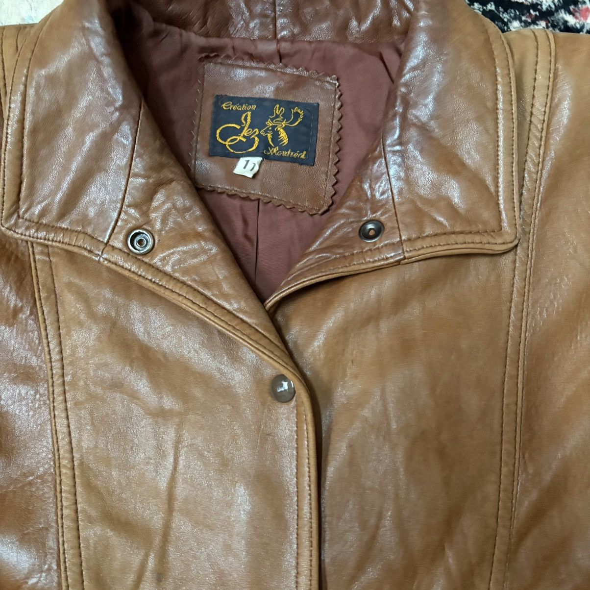 Other Creation Jez Montreal VTG 90s brown leather jacket XL Size US XL / EU 56 / 4 - 2 Thumbnail