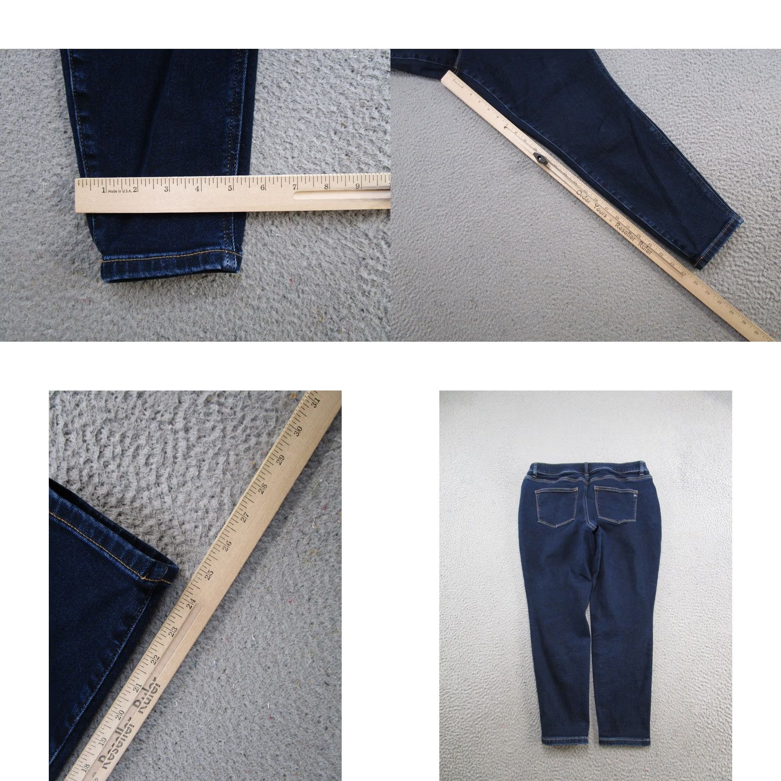Vintage Maurices Jeans Denim Skinny Stretch Dark Wash L X Short Size L Blue 5-Pocket Style Womens Jeans Size 36" / US 14 / IT 50 - 8 Thumbnail