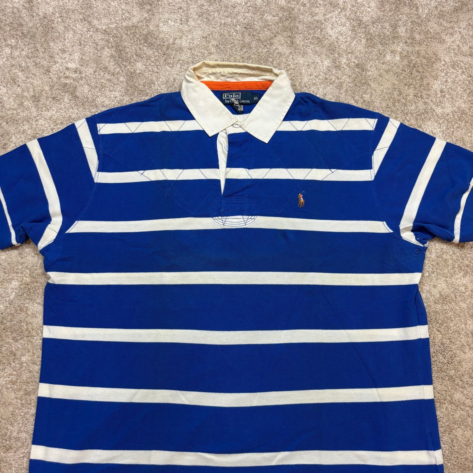 Polo Ralph Lauren VTG Polo Ralph Lauren Striped Polo Shirt Men's XL Old Money Size US XL / EU 56 / 4 - 2 Thumbnail
