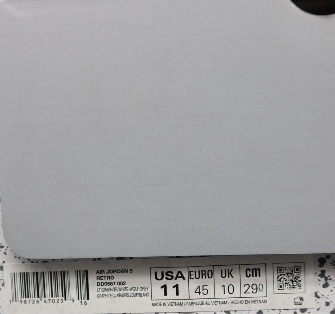 Jordan Brand Jordan Retro 5 Wolf Grey Size 11 MEN Size US 11 / EU 44 - 8 Thumbnail