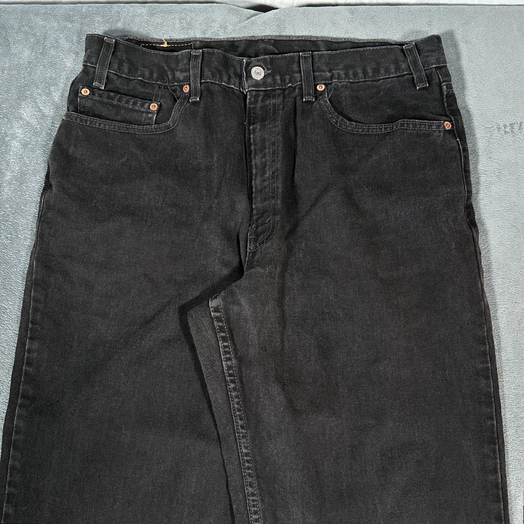 Levi's Levi's 550 Jeans Vintage Relaxed Fit Tapered Leg Denim Black 34x33 USA 90s Y2K 5-Pocket Design Men Size US 34 / EU 50 - 2 Thumbnail