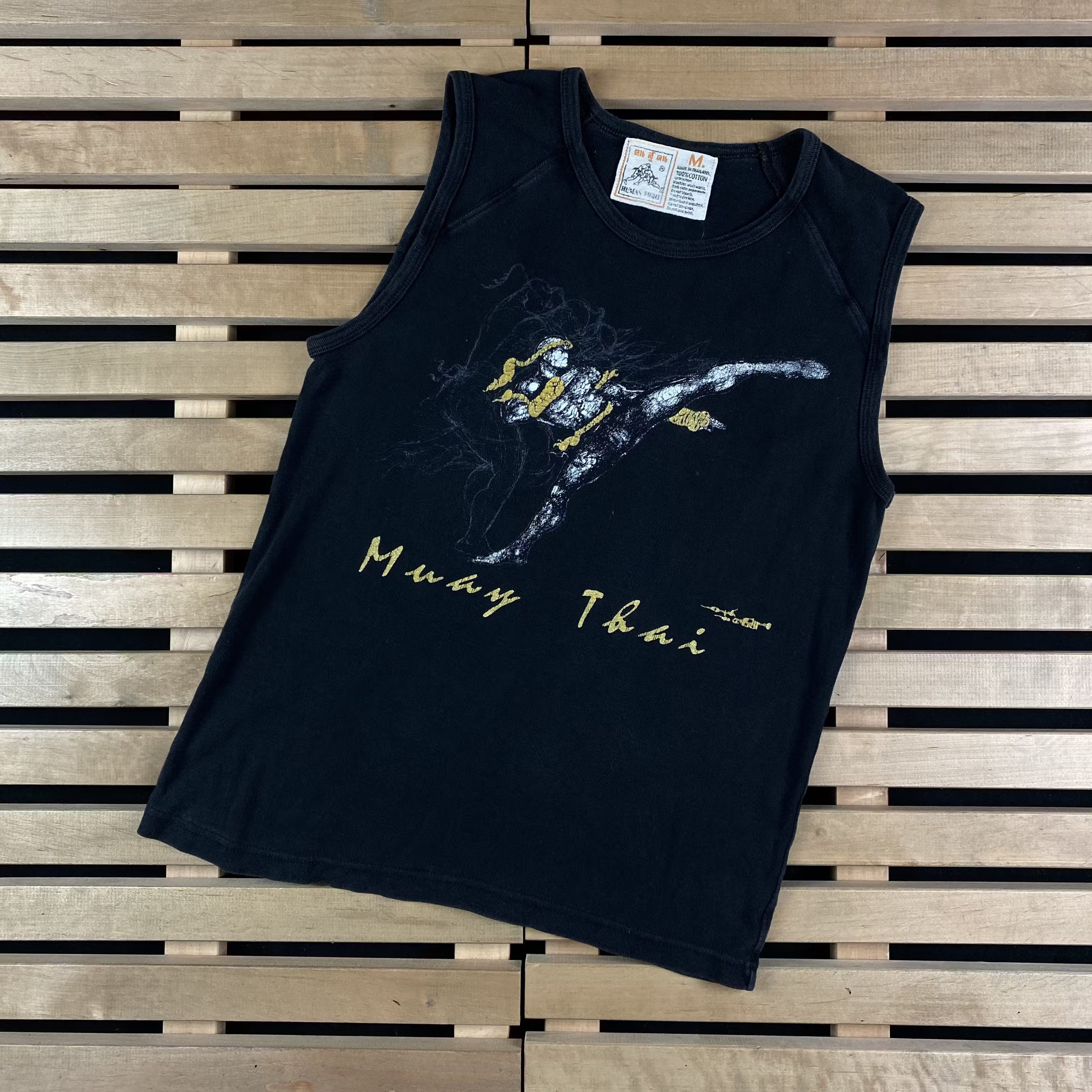Vintage Mens Vintage T Shirt Muay Thai Size M Size US M / EU 48-50 / 2 - 1 Thumbnail