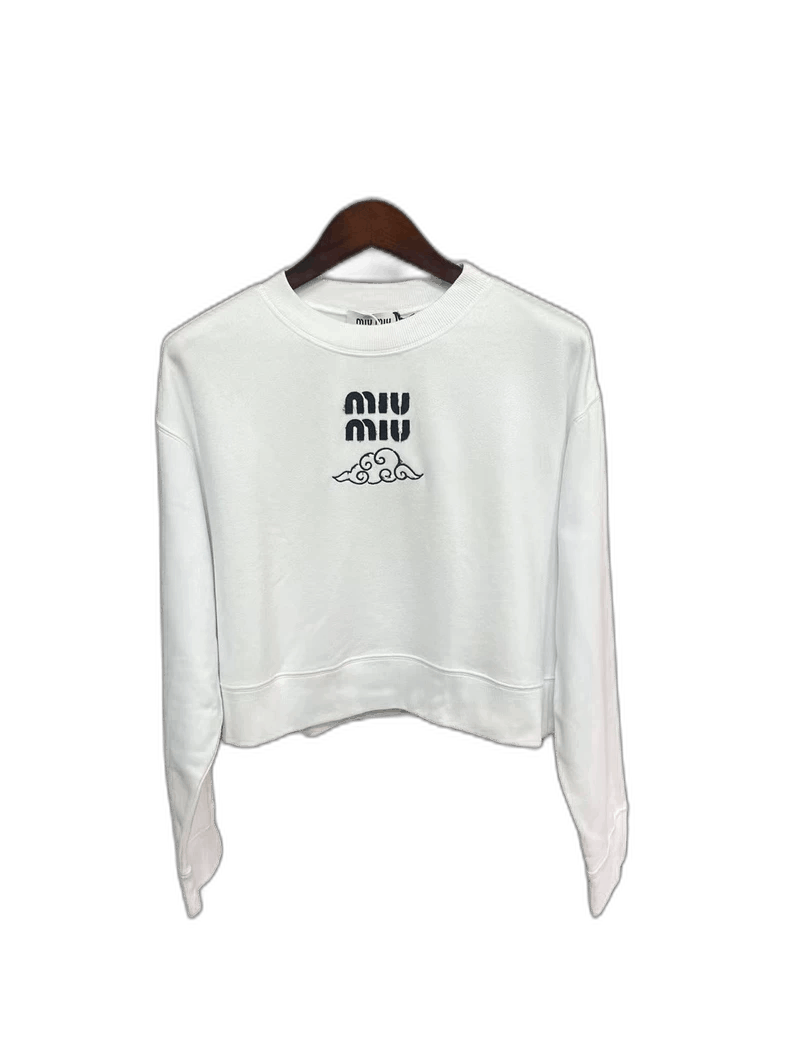 Miu Miu Miumiu Cloud Logo Sweatshirt Size S Size US S / EU 44-46 / 1 - 1 Thumbnail