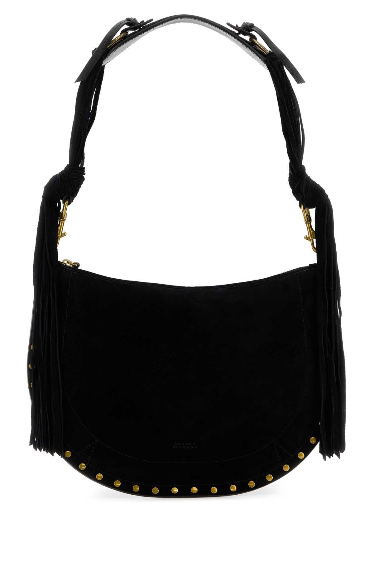 Isabel Marant Black Suede Oskan Shoulder Bag Size ONE SIZE - 1 Thumbnail