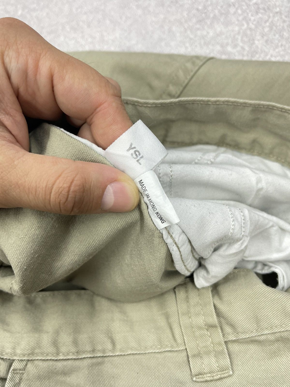 Vintage × Yves Saint Laurent Vintage Yves Saint Laurent Paris Cargo Pants Beige Designer Size US 36 / EU 52 - 21 Thumbnail