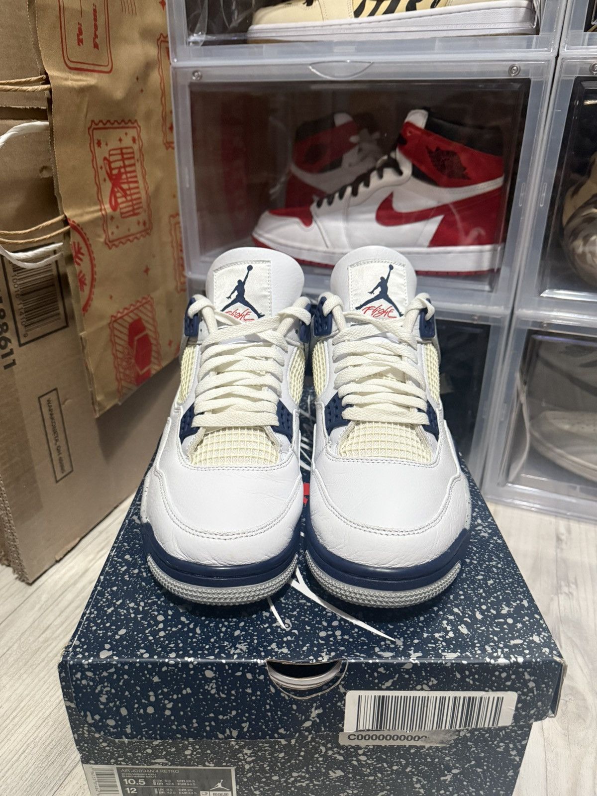 Jordan Brand Air Jordan 4 Retro Midnight Navy Size 10.5 Size US 10.5 / EU 43-44 - 4 Thumbnail