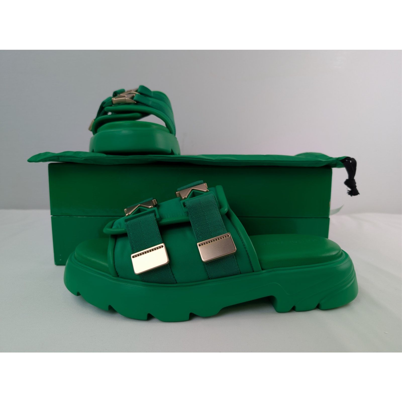 Bottega Veneta o1rshd1 Bomber Flash Sandal in Grass/Green Size US 12 / EU 45 - 19 Thumbnail