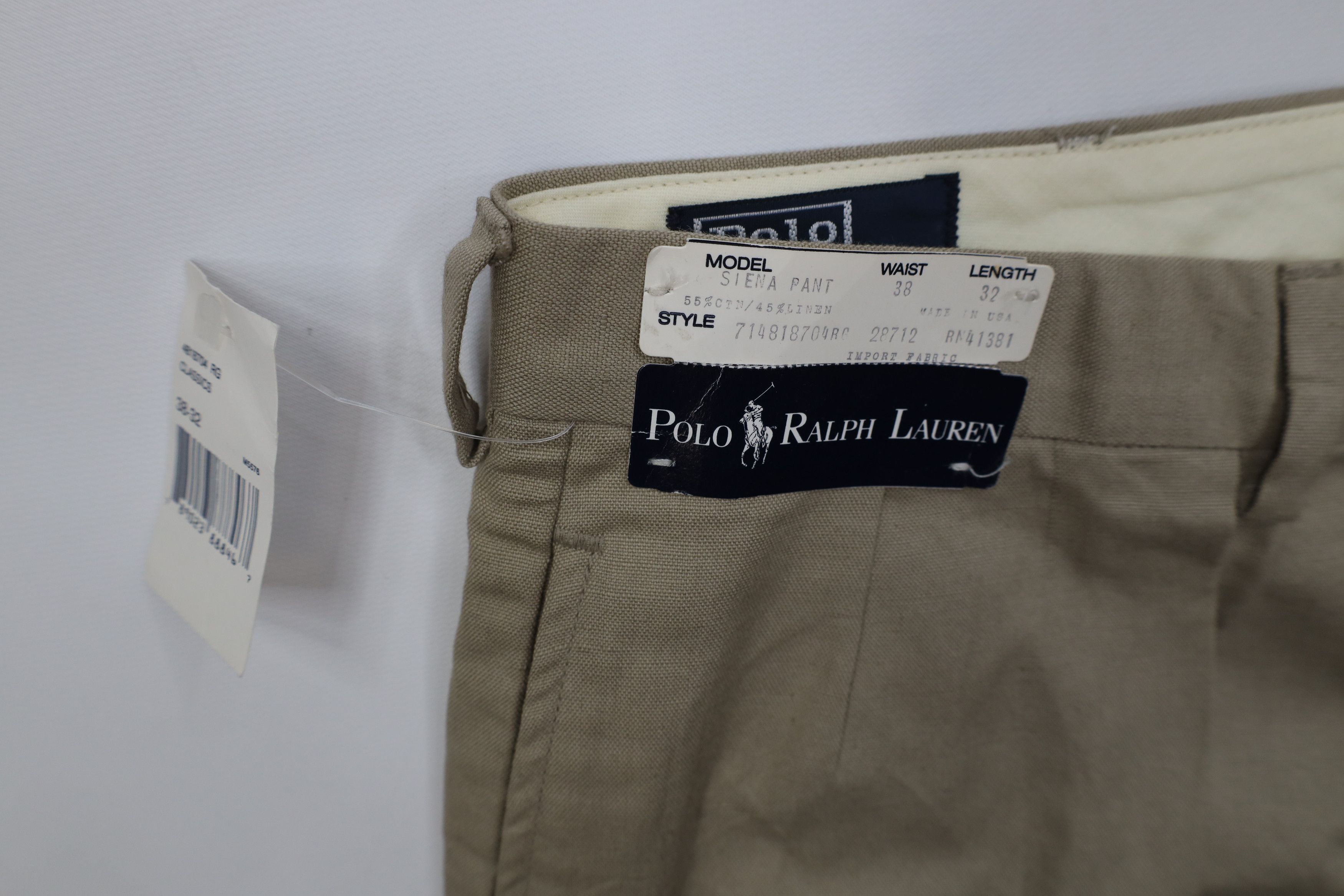 Polo Ralph Lauren Deadstock Vintage 90s Ralph Lauren Wide Leg Chino Pants USA Size US 38 / EU 54 - 7 Thumbnail