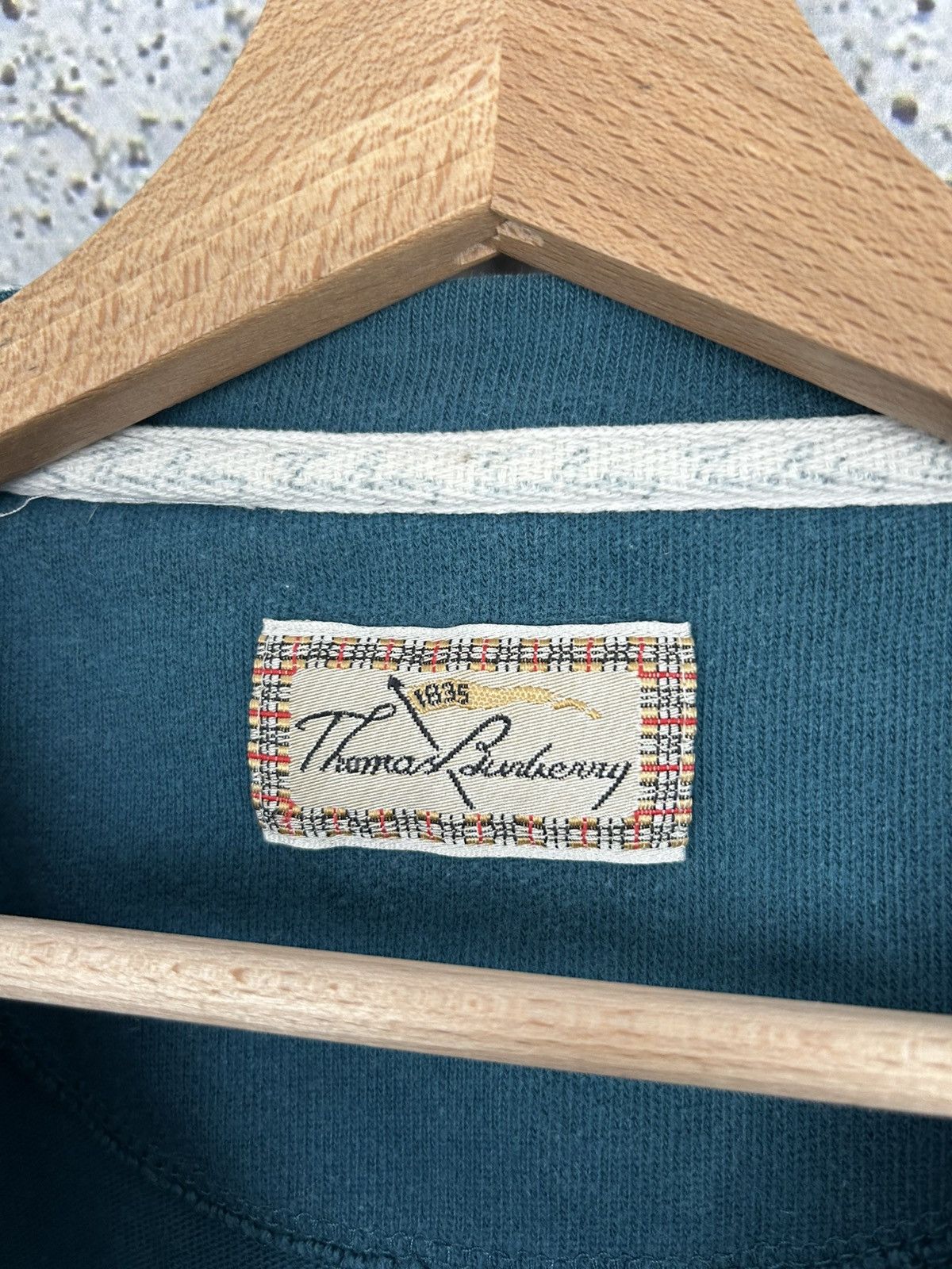 Vintage Vintage Thomas Burberry Blue Knit Sweater 90s Avant Garde Size US XL / EU 56 / 4 - 5 Thumbnail
