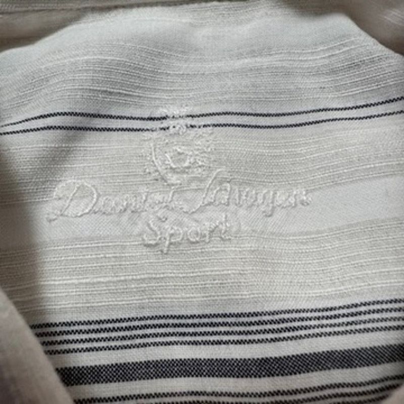 Other Daniel Sawyer Sport cream striped linen button down size M Size US M / EU 48-50 / 2 - 6 Thumbnail
