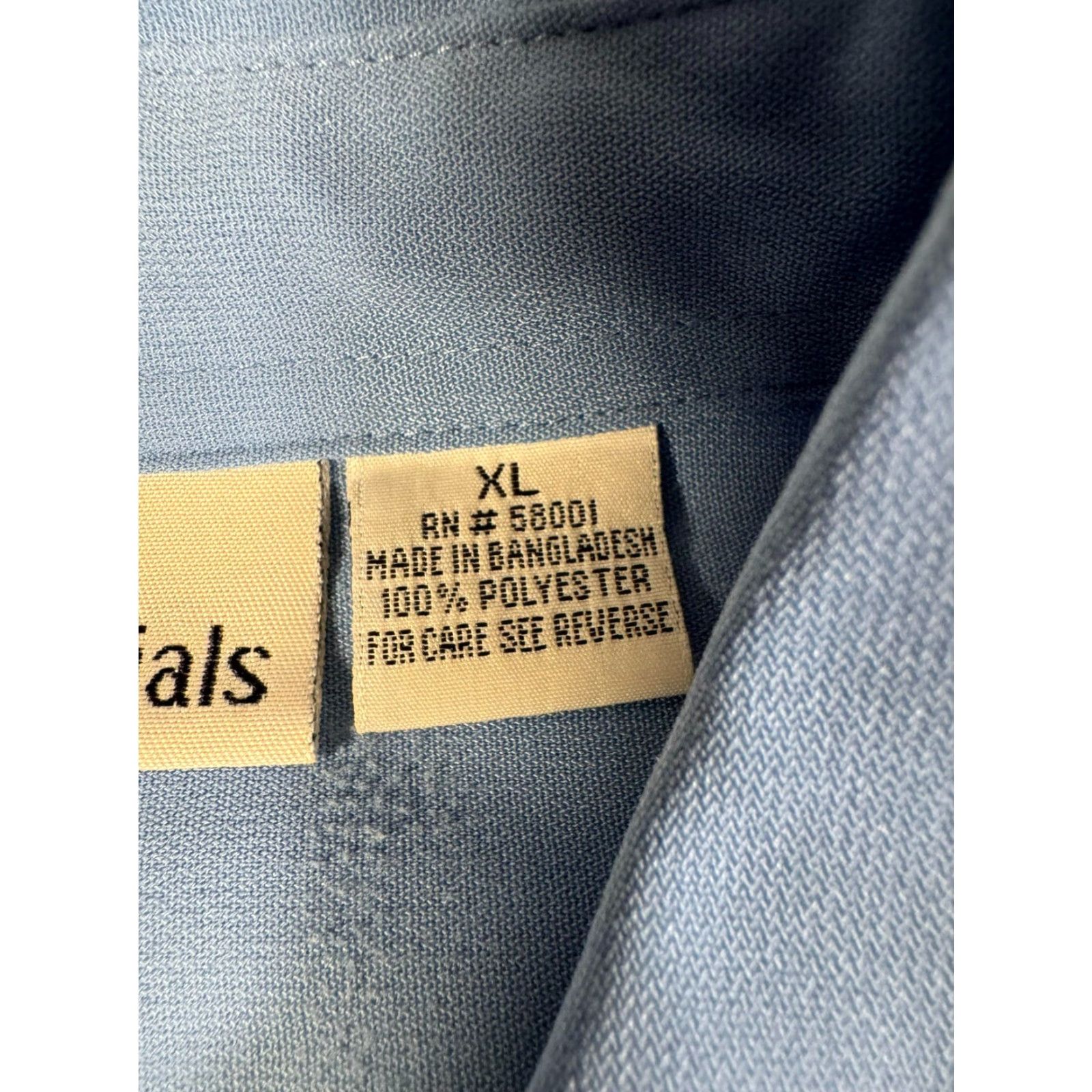 Essentials VINTAGE Modern Essentials Shirt Womens XL 90s Minimalist Office Academia Pockets Blue Button-Up Short Sleeve Size XL / US 12-14 / IT 48-50 - 3 Thumbnail